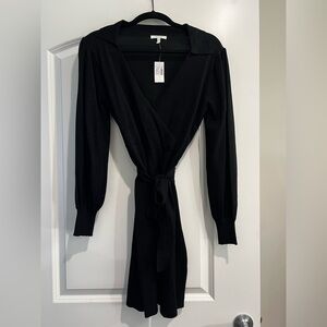 Maurices Black Sheath Dress with Bishop Sleeves